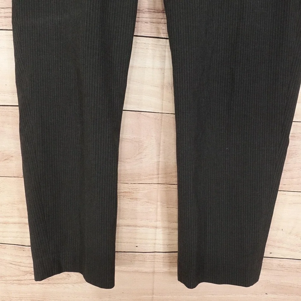 Gap Pants Womens 12R Gray Slim Cropped Stripe Twill Stretch Pockets 35x25